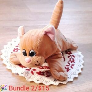 Vintage 1980's Tonka Pound Purries Orange Tabby Plush Kitten Toy